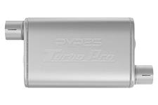 Muffler, Pypes, Turbo Pro, 3" Offset Inlet/Outlet, 14" Stainless Steel Body