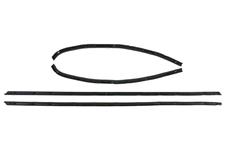Window Felts, 1970-72 Cutlass, 2D Coupe, 4-Piece Outers w/Spcl Moldings, Repro