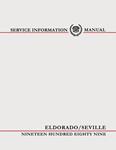Service Manual, Chassis, 1989 Cadillac Eldorado/Seville