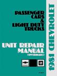 Service Manual, Overhaul, 1981 Chevrolet