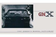 Owners Manual, 1987 Buick Grand National