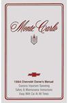 Owners Manual, 1984 Monte Carlo