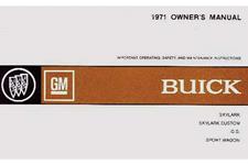 Owners Manual, 1971 Buick Skylark/Special/GS