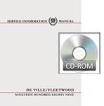 Service Manuals, Digital, Chassis & Body, 1989 DeVille/Fleetwood
