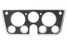 Dash Bezel, 1969-72 GM Truck, Suburban, Blazer & Jimmy, 7 Gauge, Black With Chrome Accents