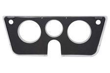 Dash Bezel, 1969-72 Chevy/GMC Truck w/Warning Lts, Black w/Chrome Accents
