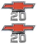 Emblems, Fender, 1967-68 Chevrolet Truck, Bowtie "20"