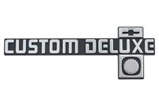 Emblem, Dash, 1981-87 Chevrolet C/K Truck, "Custom Deluxe"