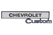 Emblem, Glove Box, 1969-72 Chevrolet Truck/Suburban/Blazer, "Chevrolet Custom"