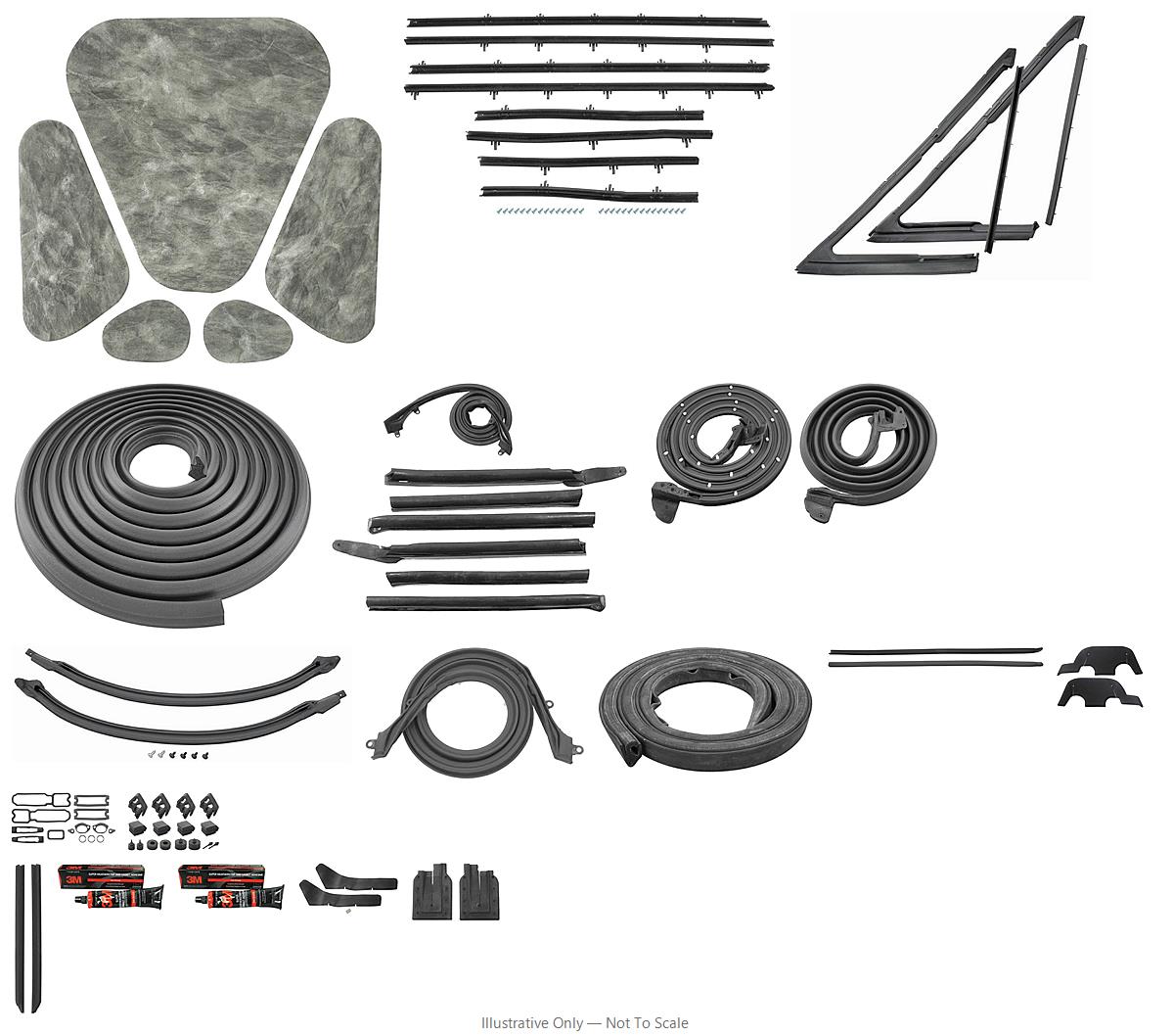 Photo of Seal Kit, 1966 Chevelle Stage II, Convertible, Repro Felts