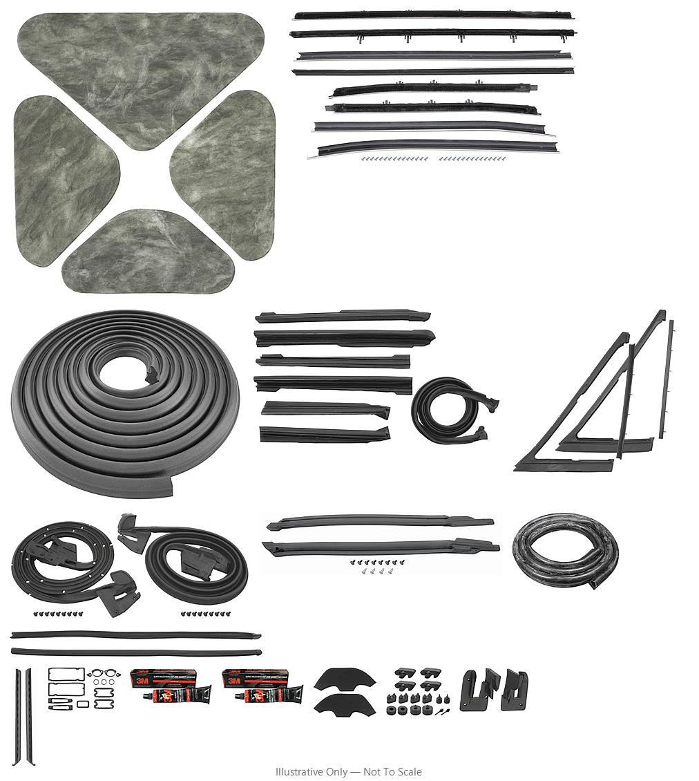 Photo of Seal Kit, 1968 Chevelle Stage II, Convertible, Original Felts