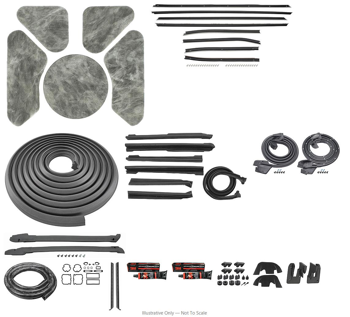 Photo of Seal Kit, 1971-72 Chevelle Stage II, Convertible Except SS, Repro Felts