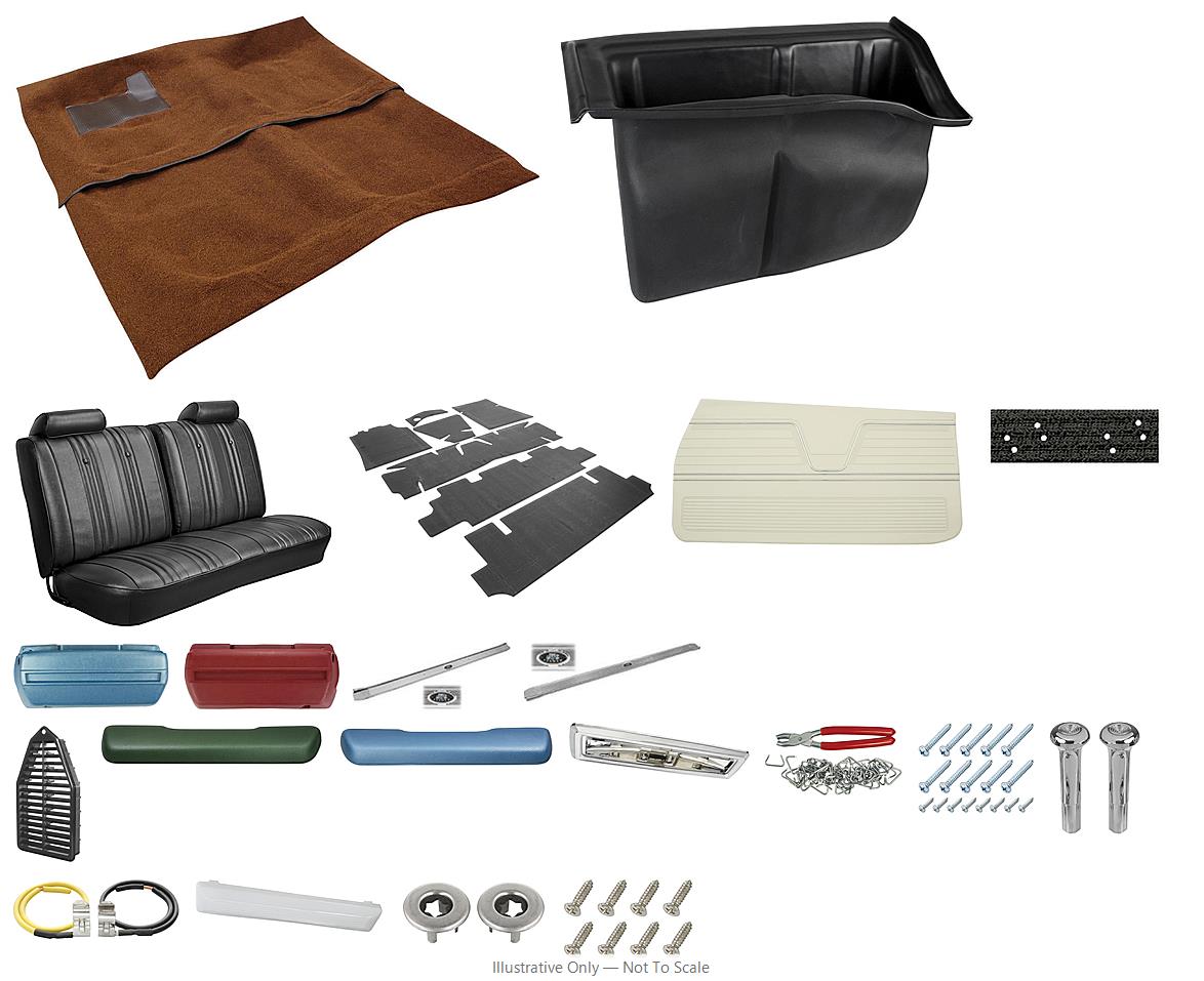 Photo of Interior Kit, 1969 El Camino Stage II, Split Bench PUI