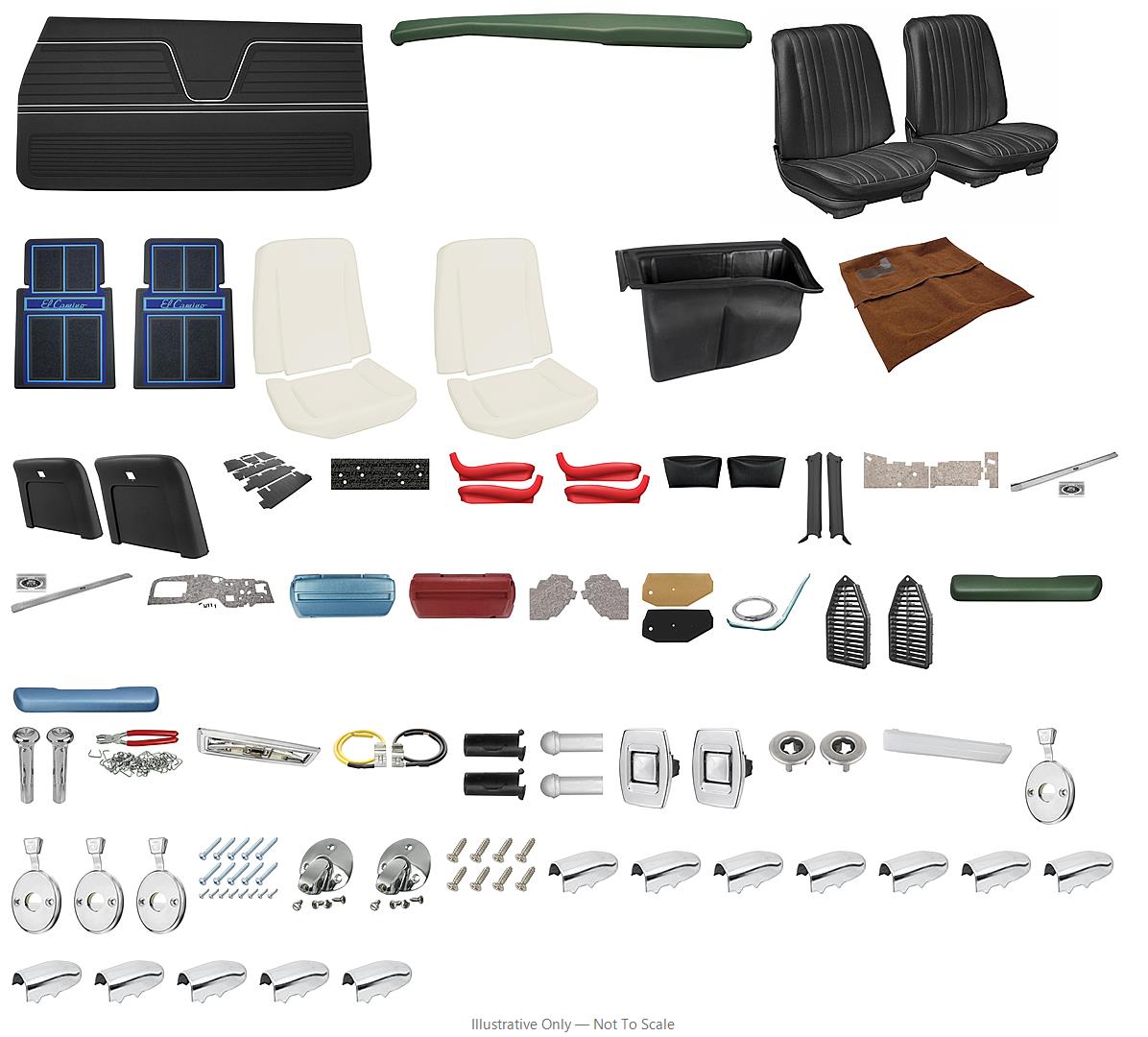 Photo of Interior Kit, 1969 El Camino Stage III, Buckets LEG