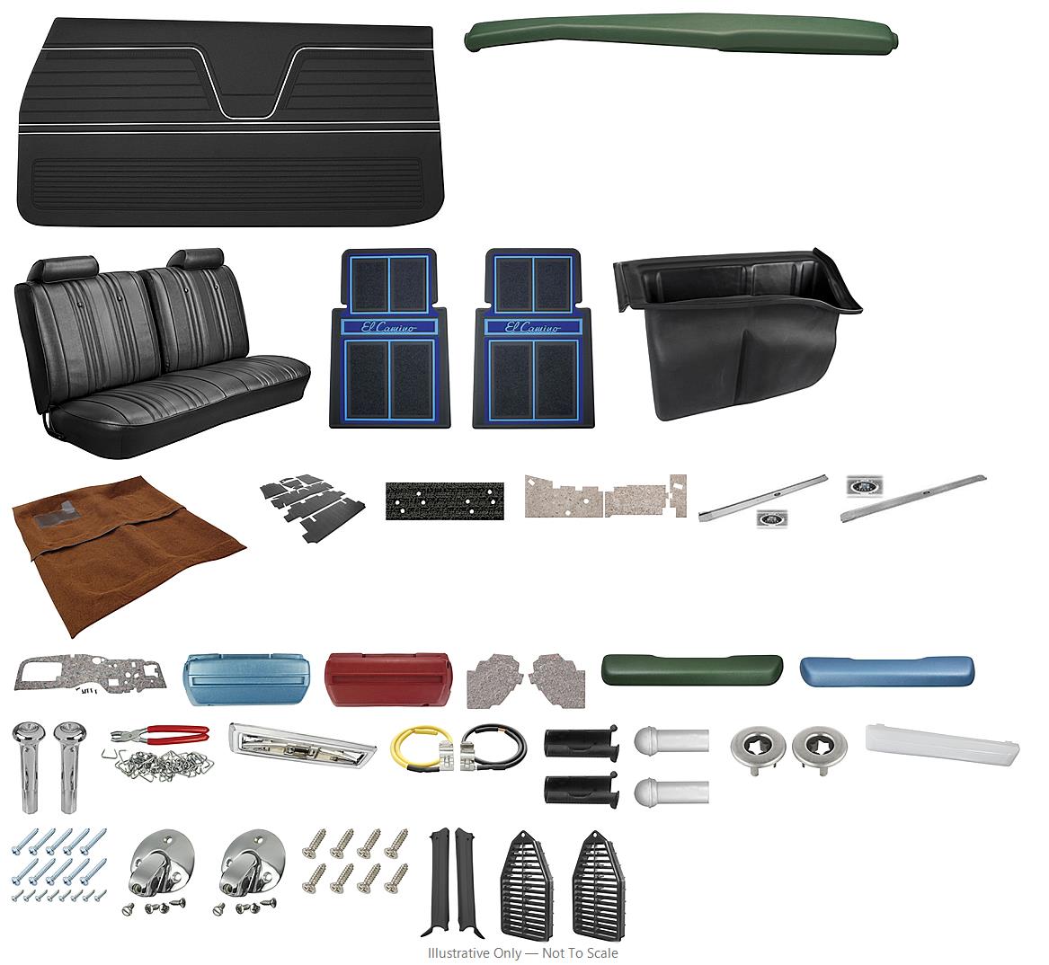 Photo of Interior Kit, 1969 El Camino Stage III, Split Bench DI