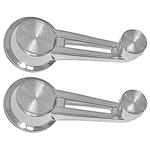 Handle, Window Crank, 1961-64 GM A-Body, 60-64 Corvair, Dbl Arm, Chrome Knob, Pr