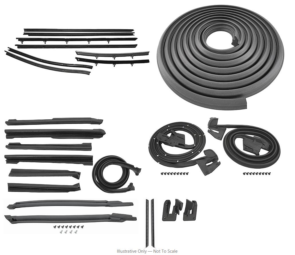 Photo of Seal Kit, 1968 Skylark GS, Stage I, Convertible, OE Felts, w/o Special Molding
