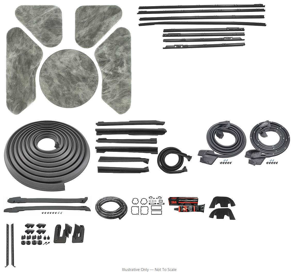 Photo of Seal Kit, 1971-72 Chevelle Stage II, Convertible Except SS, Original Felts