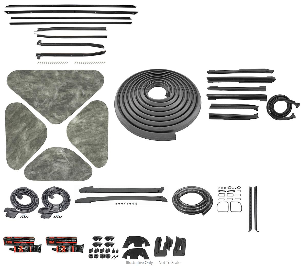 Photo of Seal Kit, 1969 Chevelle Stage II, Convertible SS, Original Felts