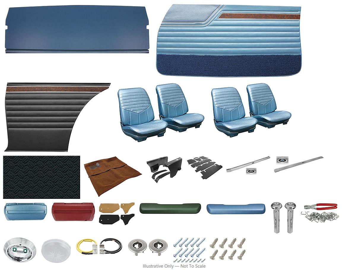 Photo of Interior Kit, 1970 Cutlass 442 Sport Coupe & Sedan, Stage II, Buckets, Legendary
