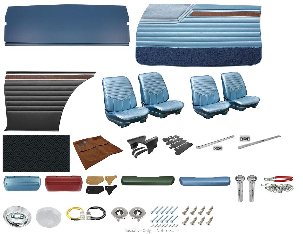 Photo of Interior Kit, 1970 Cutlass 442 Sports Coupe & Sedan, Stage II, Bench, Legendary