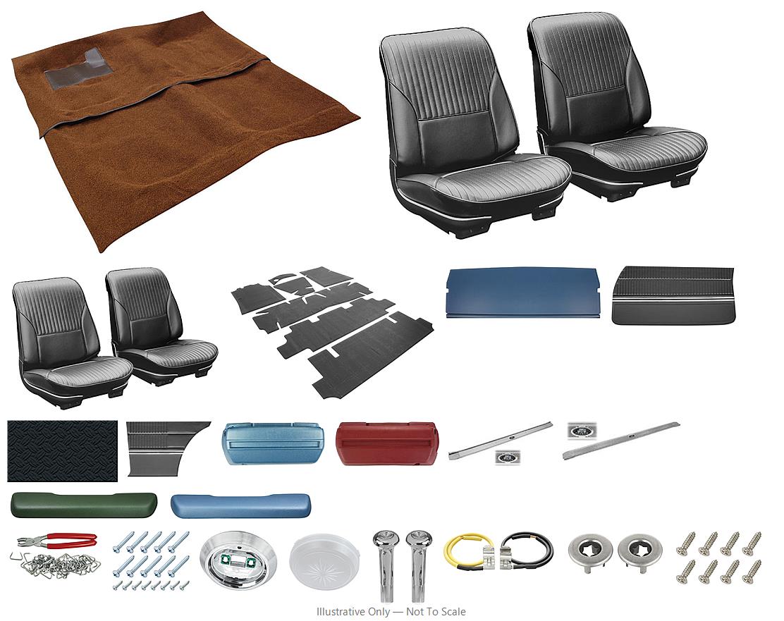 Photo of Interior Kit, 1968 Cutlass/442, Stage II, Bench, Sports Coupe (2dr Post) DI