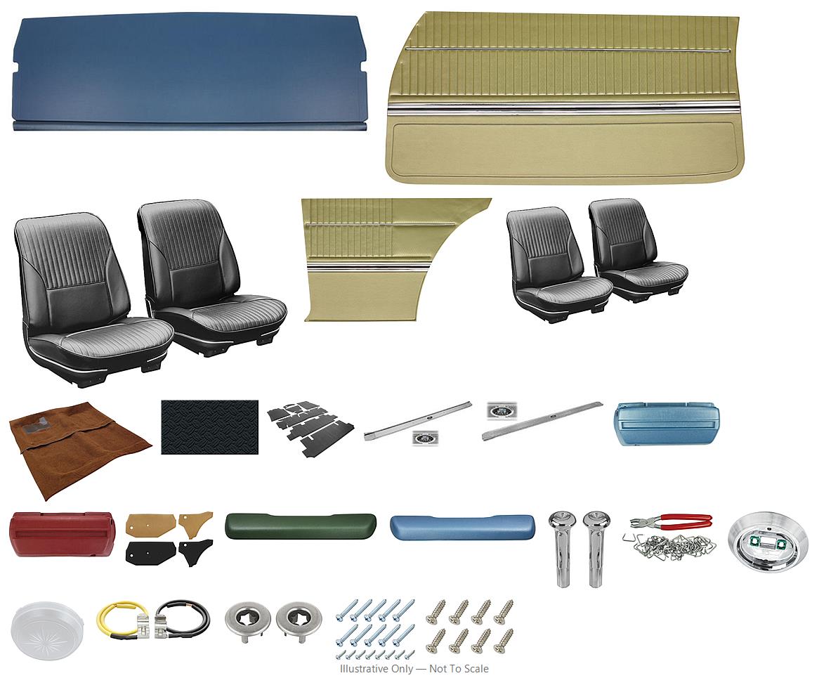 Photo of Interior Kit, 1968 Cutlass/442 Stage II, Bench, Sports Coupe (2dr Post) LEG