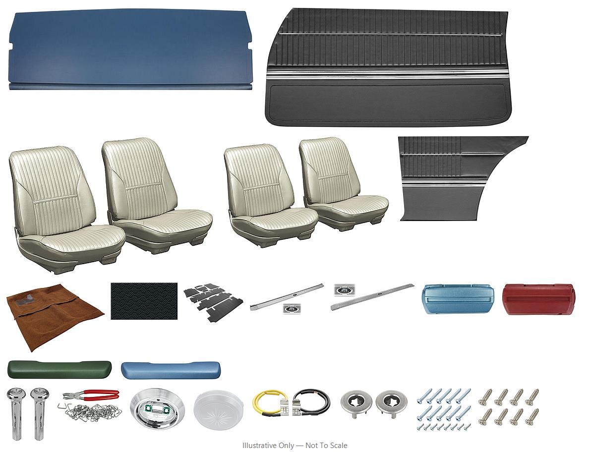 Photo of Interior Kit, 1969 Cutlass Stage II, Buckets, Sports Coupe/Sedan DI