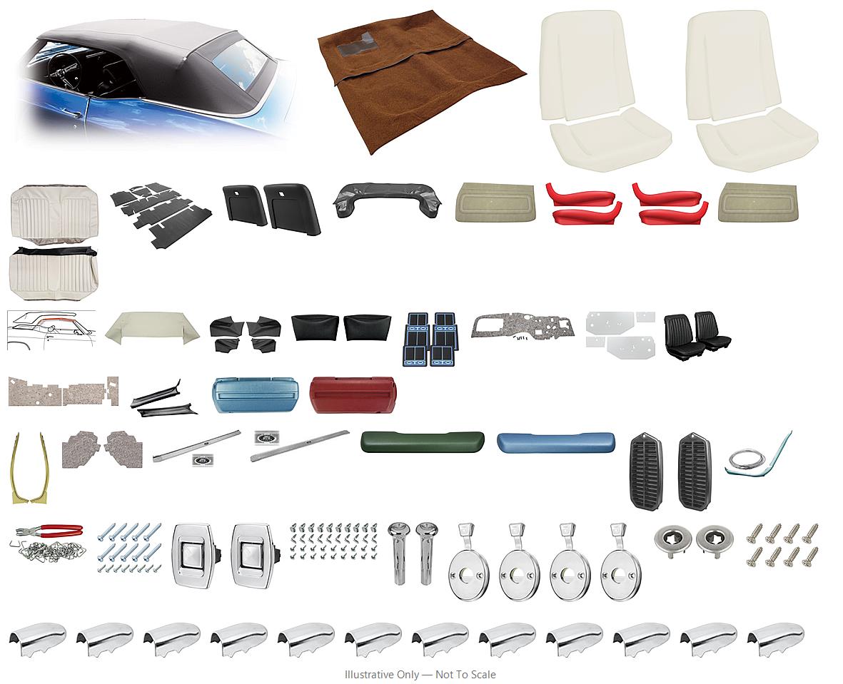 Photo of Interior Kit, 1972 GTO/LeMans/Tempest Stage III, Convertible PW, Legendary
