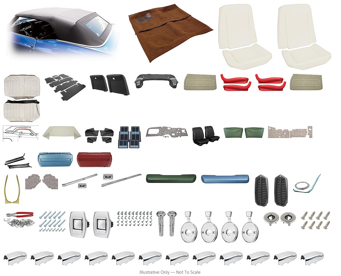 Photo of Interior Kit, 1972 GTO/LeMans/Tempest Stage III, Convertible PW, PUI