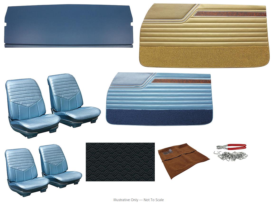 Photo of Interior Kit, 1970 Cutlass Holiday & "S", Stage I, Buckets, Coupe, Legendary