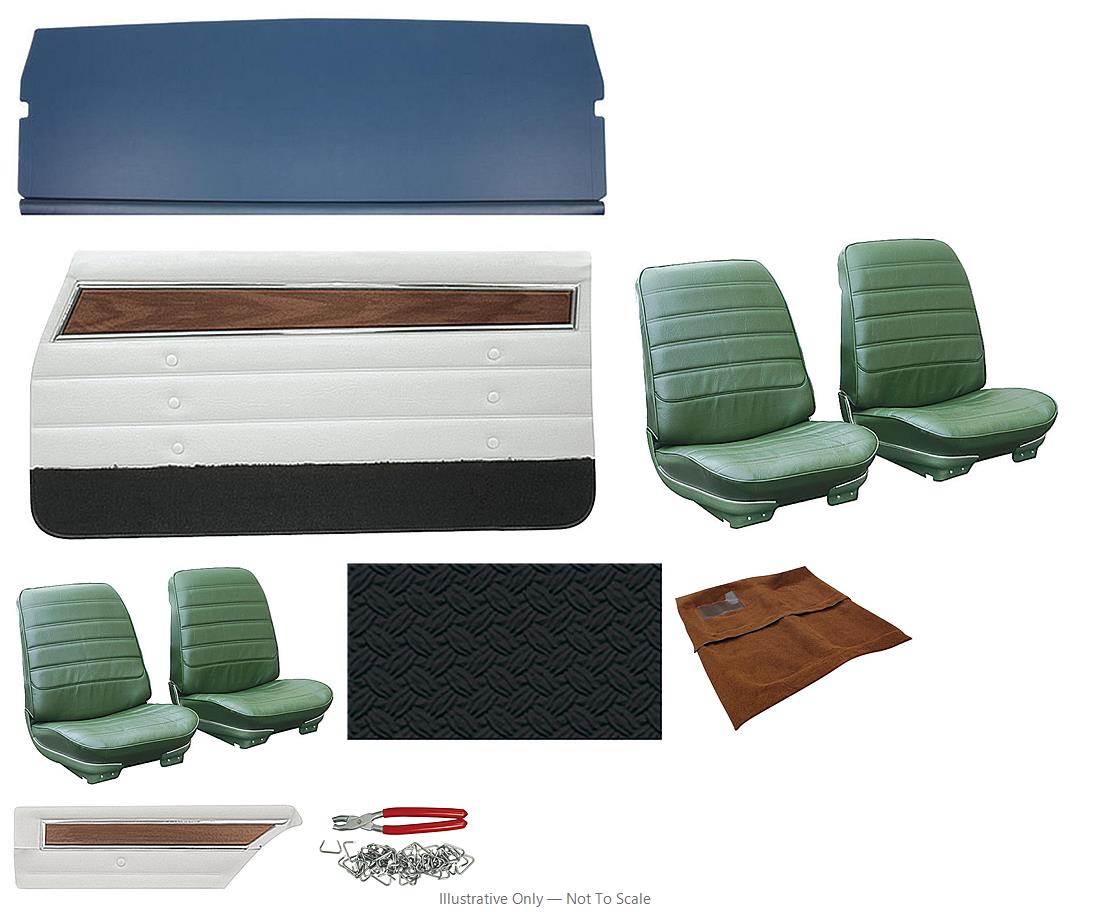 Photo of Interior Kit, 1971 Cutlass Holiday & "S", Stage I, Buckets, Coupe, Distinctive