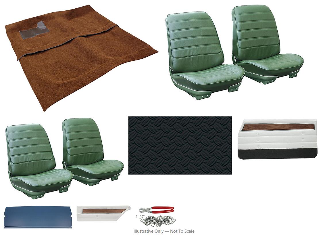 Photo of Interior Kit, 1971 Cutlass Holiday & "S", Stage I, Buckets, Coupe, Legendary