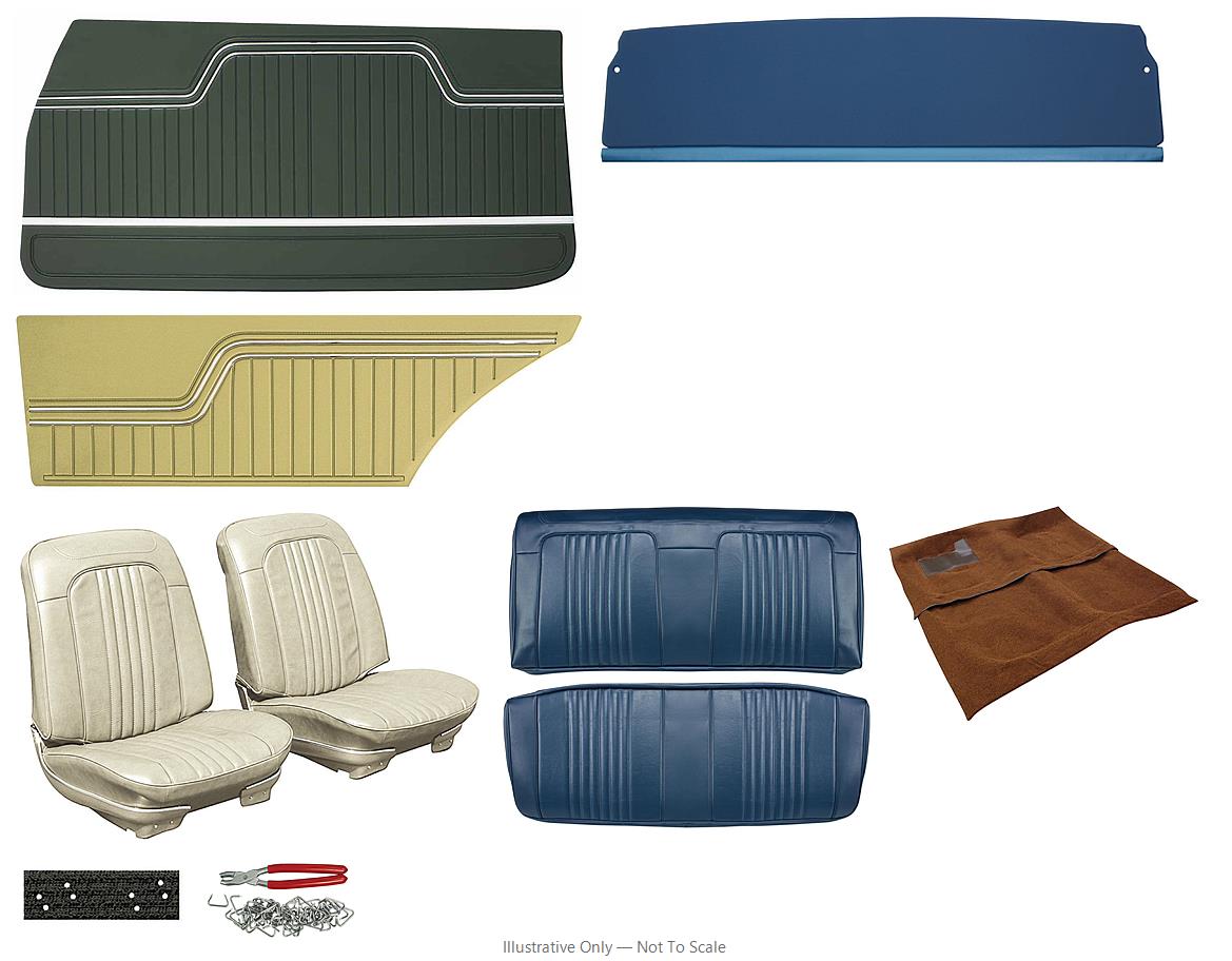 Photo of Interior Kit, 1971-72 Chevelle Stage I, Buckets, Coupe, PUI