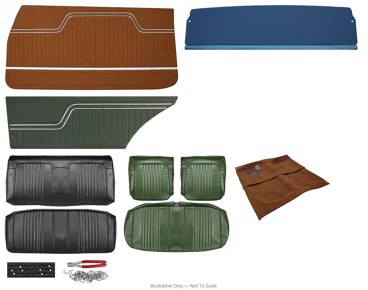Photo of Interior Kit, 1971-72 Chevelle Stage I, Split Bench, Coupe, Legendary