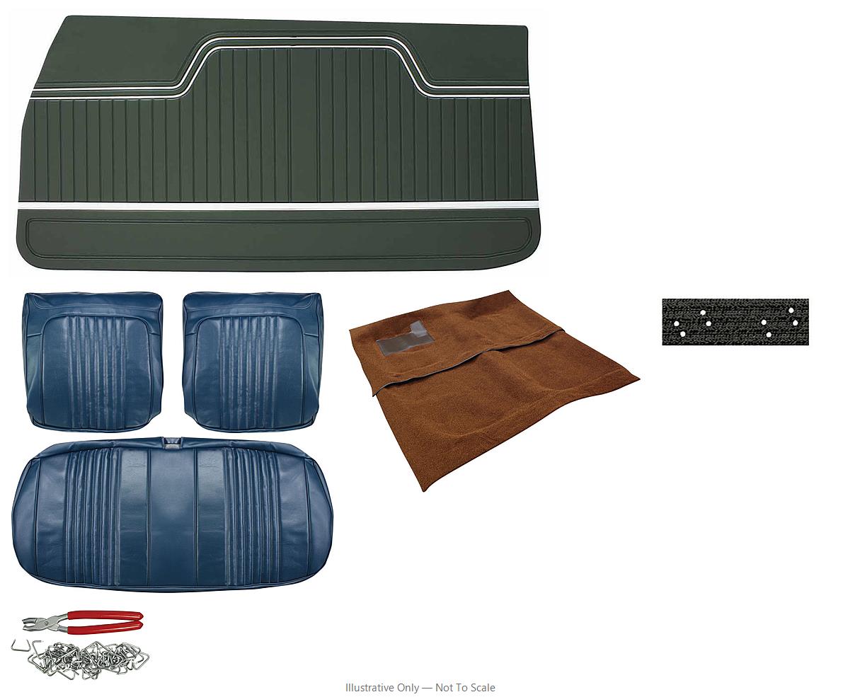 Photo of Interior Kit, 1971-72 El Camino Stage I, Split Bench, PUI
