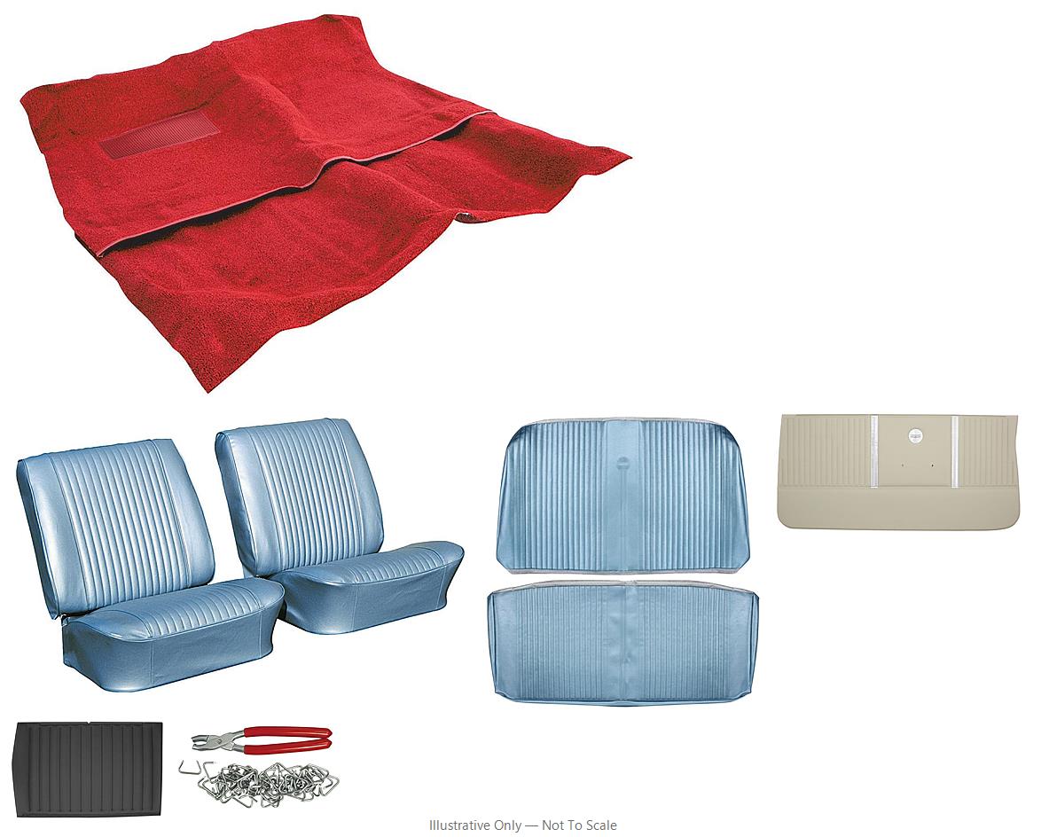 Photo of Interior Kit, 1964 Chevelle Stage I, Buckets, Convertible-DISTINCTIVE