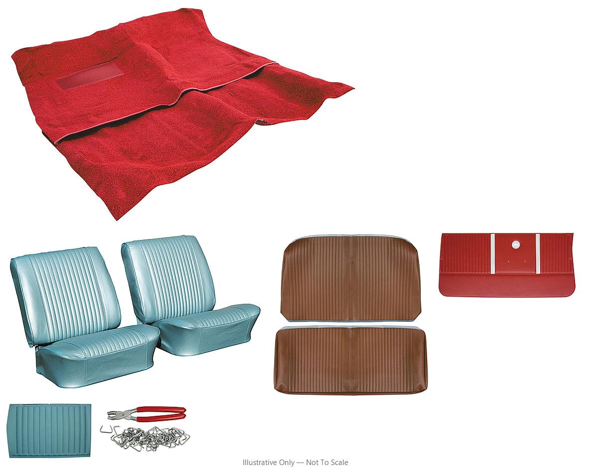 Photo of Interior Kit, 1964 Chevelle Stage I, Buckets, Convertible=LEGENDARY