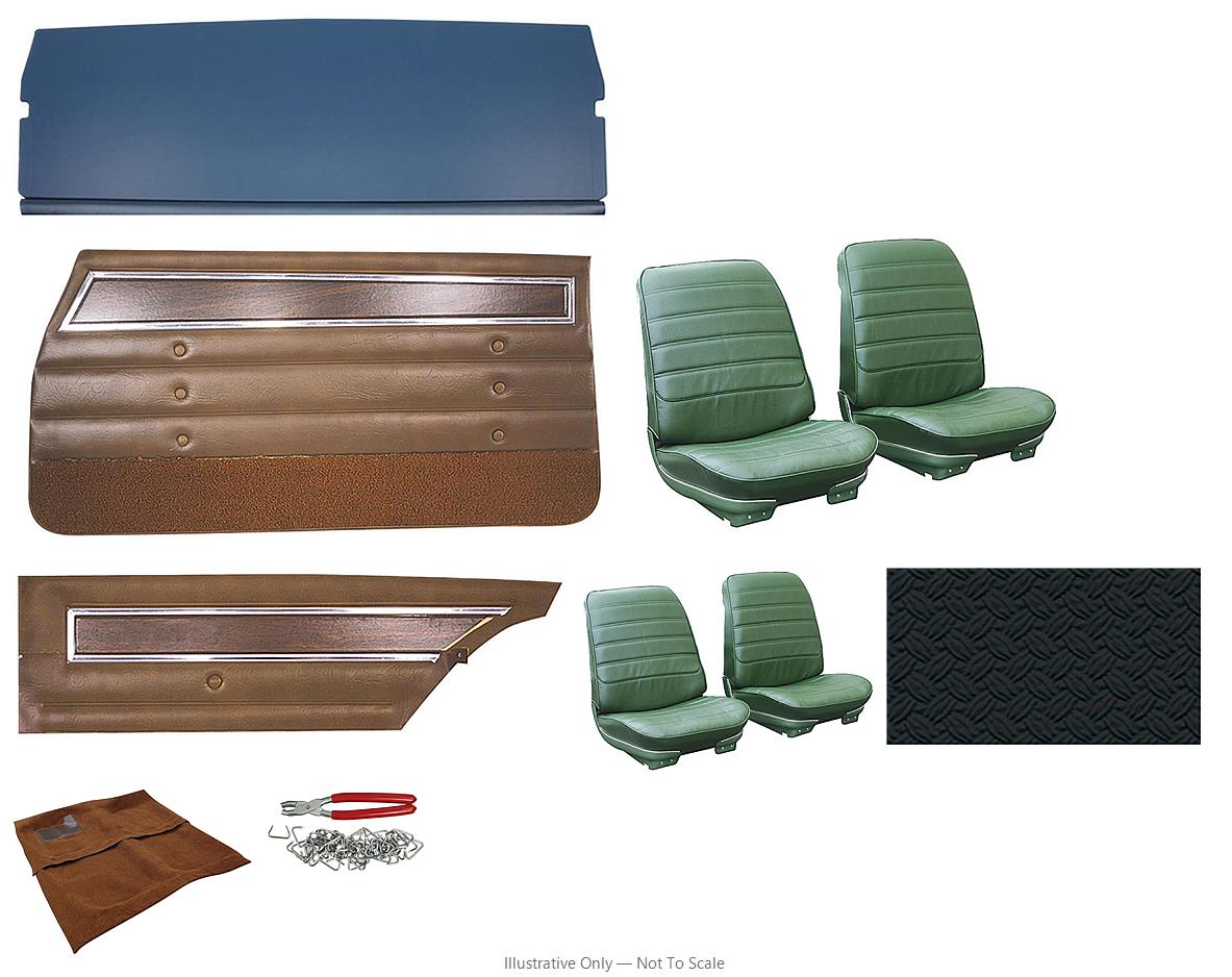 Photo of Interior Kit, 1972 Cutlass Holiday & "S", Stage I, Buckets, Coupe, Legendary