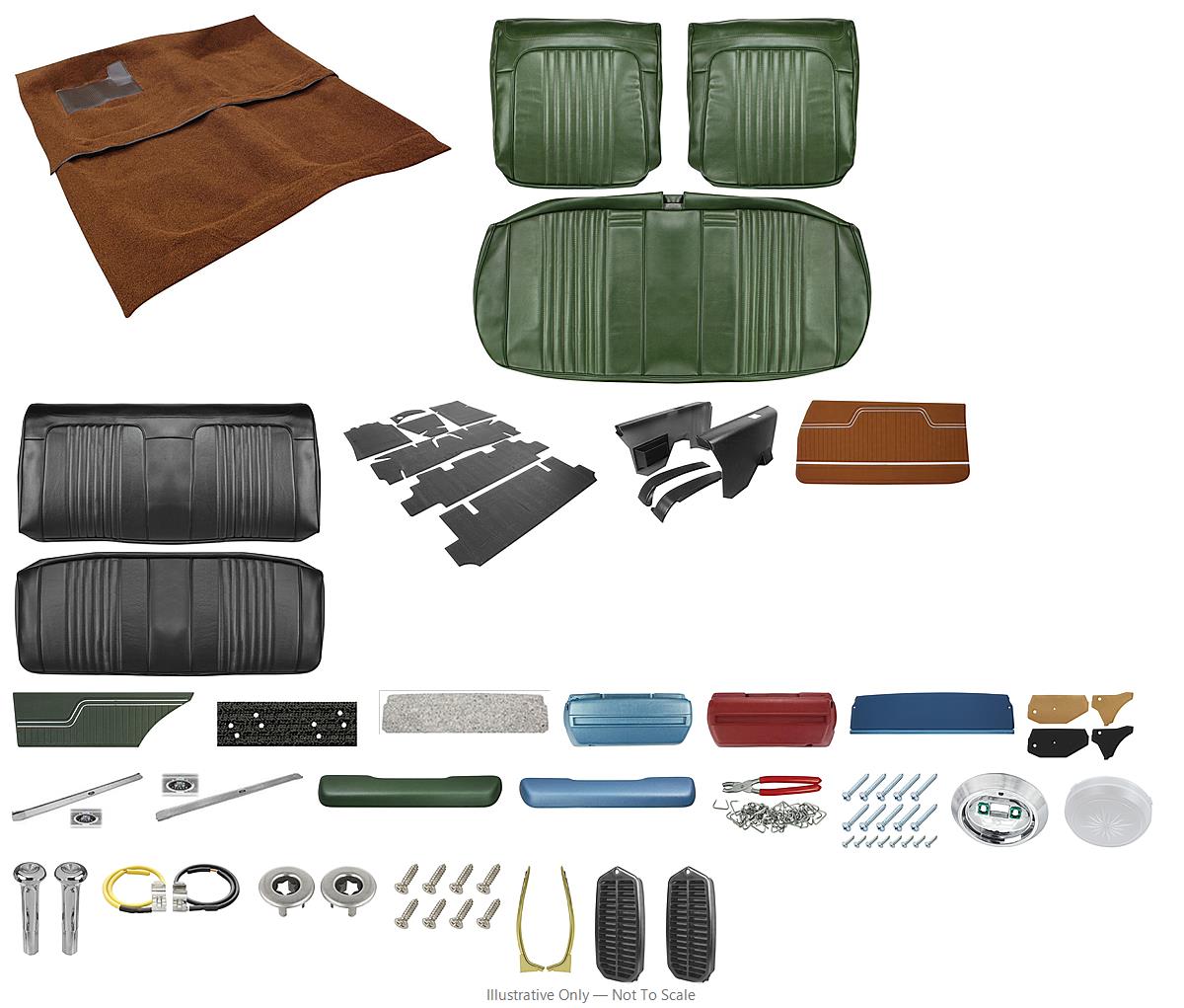 Photo of Interior Kit, 1971-72 Chevelle Stage II, Split Bench, Coupe, Legendary