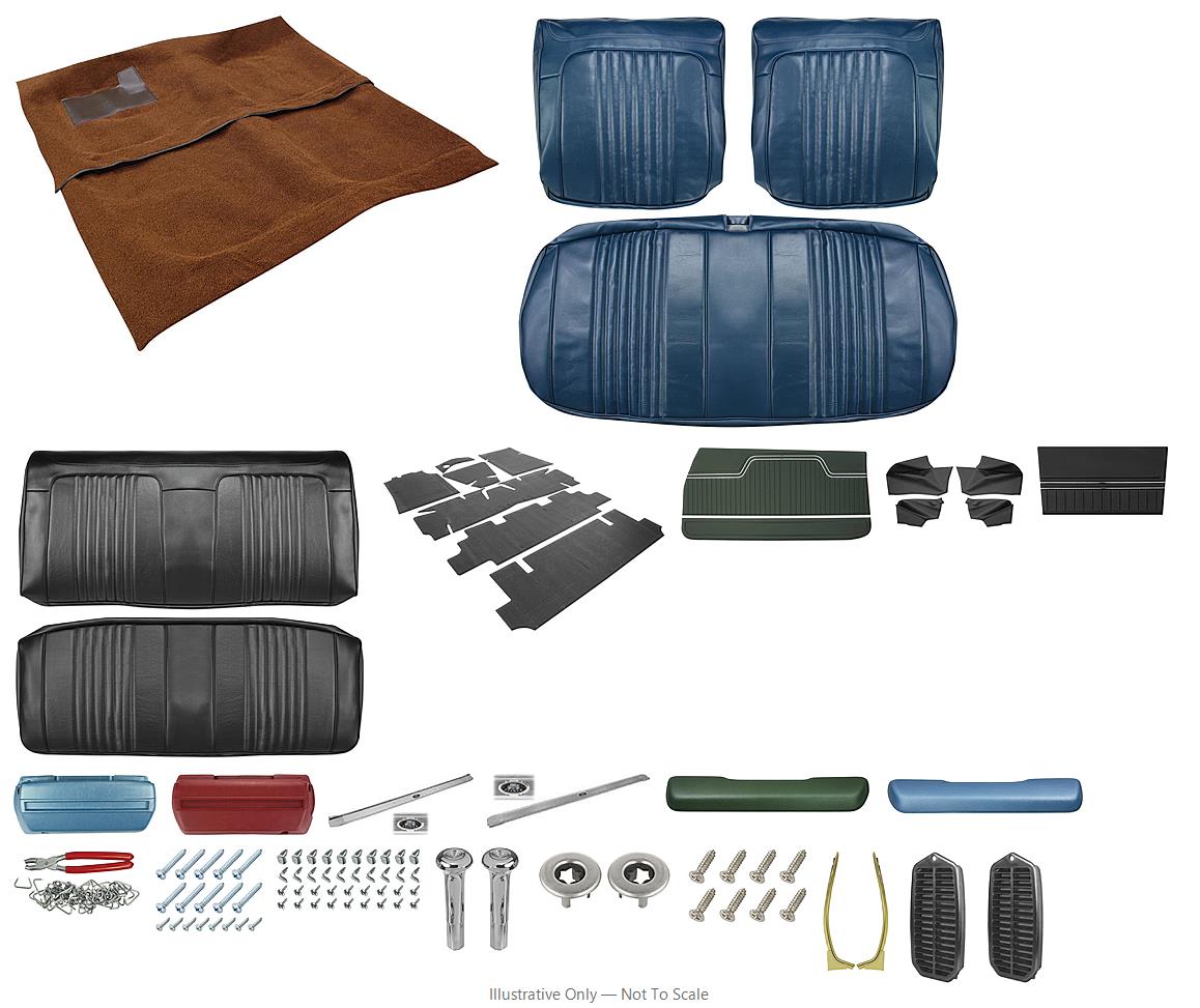 Photo of Interior Kit, 1971-72 Chevelle Stage II, Split Bench, Convertible, PUI