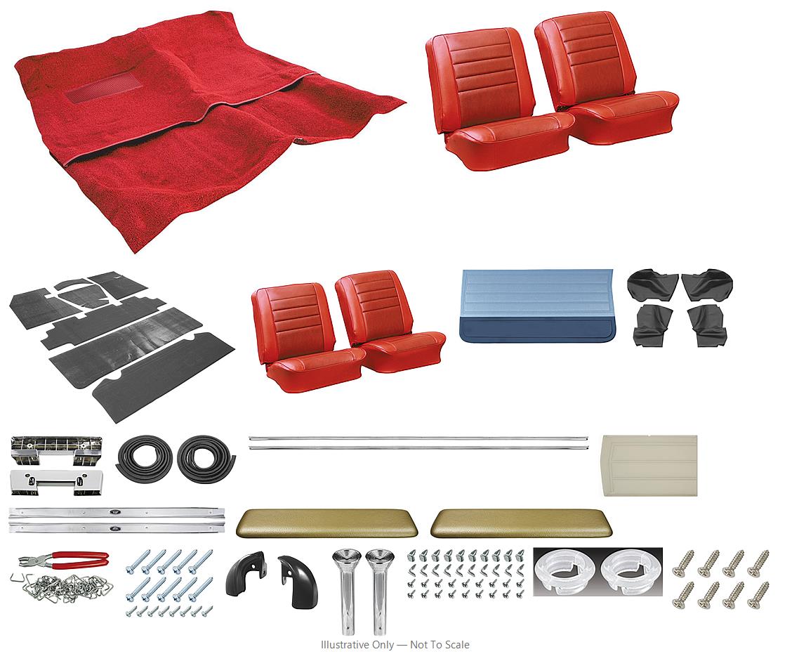 Photo of Interior Kit, 1965 Chevelle Stage II, Split Bench, Convertible-PUI