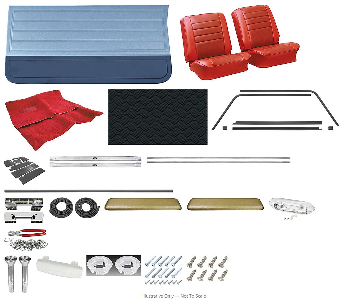 Photo of Interior Kit, 1965 El Camino Stage II, Split Bench-PUI
