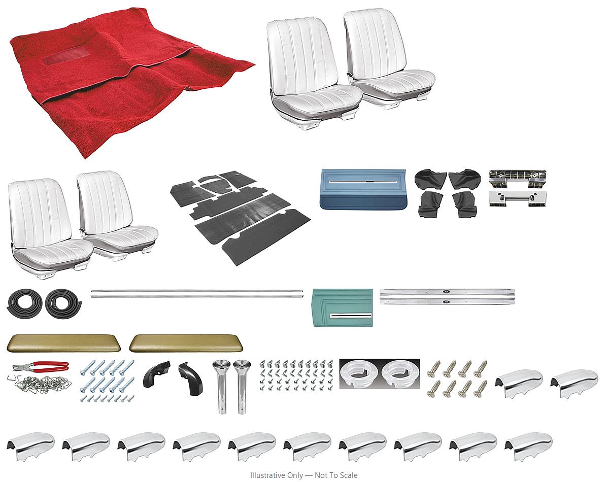 Photo of Interior Kit, 1966 Chevelle Stage II, Buckets, Convertible, PUI