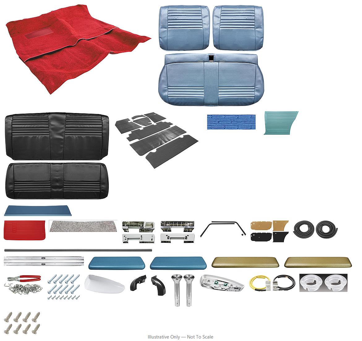 Photo of Interior Kit, 1967 Chevelle Stage II, Split Bench, Coupe, LEG
