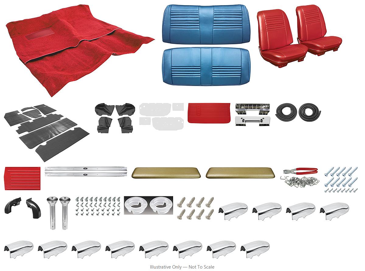Photo of Interior Kit, 1967 Chevelle Stage II, Buckets, Convertible, LEG