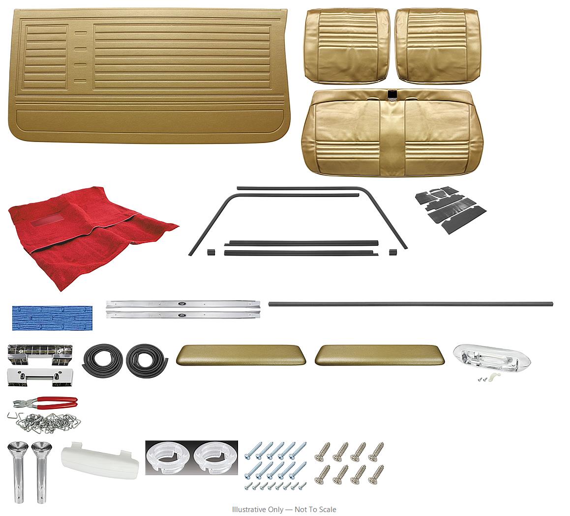 Photo of Interior Kit, 1967 El Camino Stage II, Split Bench, PUI