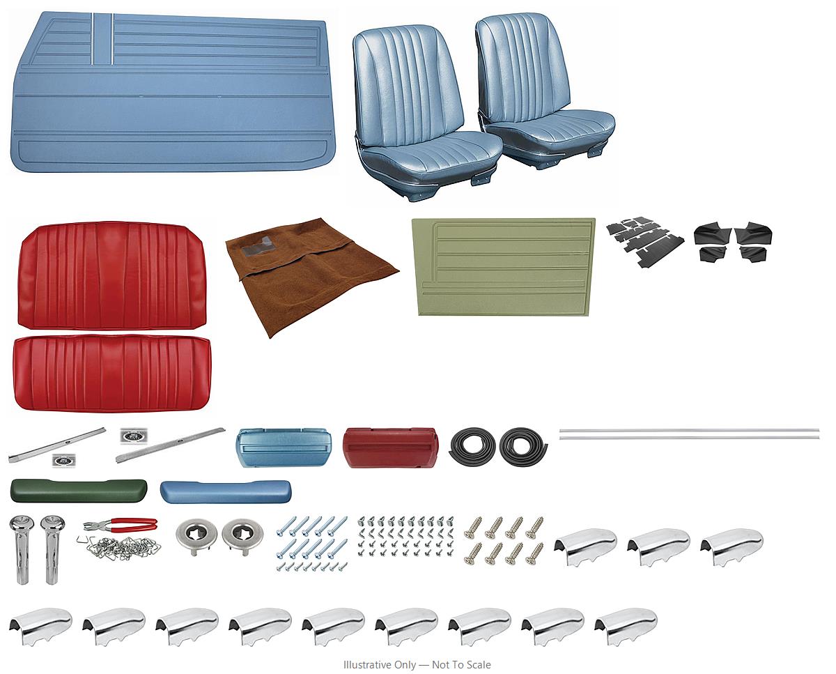 Photo of Interior Kit, 1968 Chevelle Stage II, Buckets, Convertible, PUI