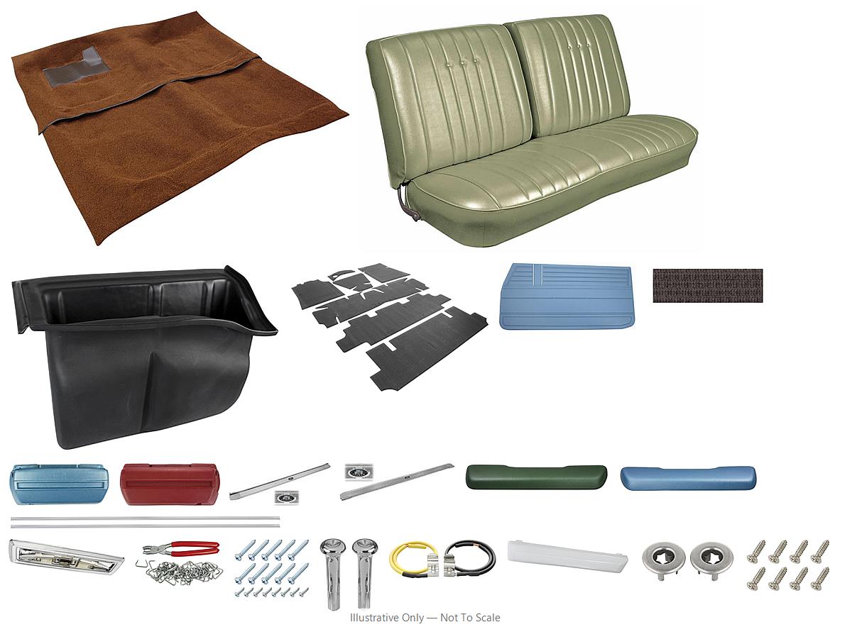 Photo of Interior Kit, 1968 El Camino Stage II, Split Bench PUI