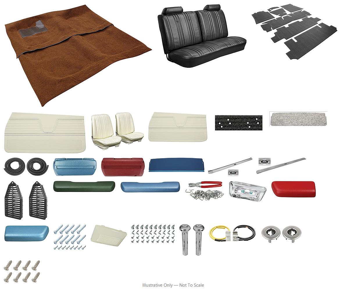 Photo of Interior Kit, 1969 Chevelle Stage II, Split Bench, Coupe PUI